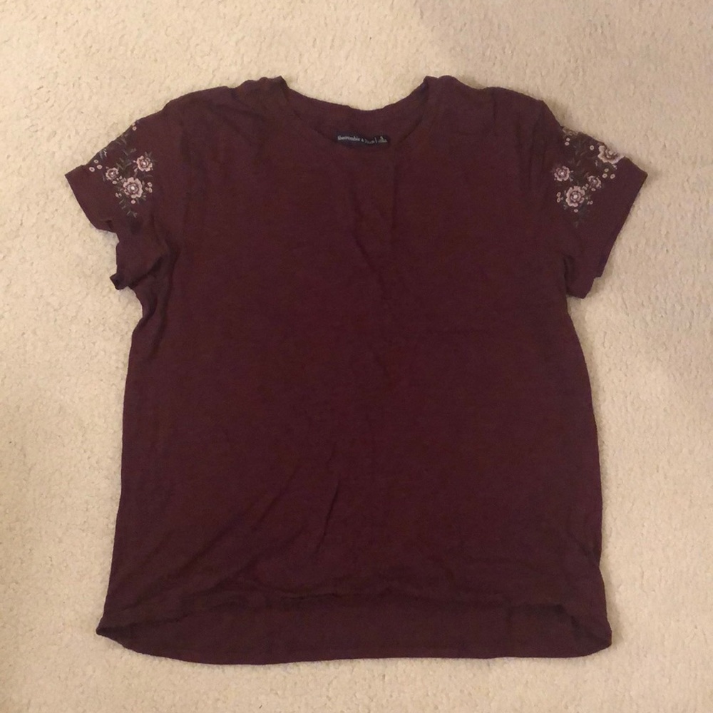 Abercrombie & Fitch floral embroidered shirt